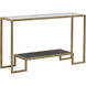 Carver 51 X 13.75 inch Clear / Matte Gold Console Table